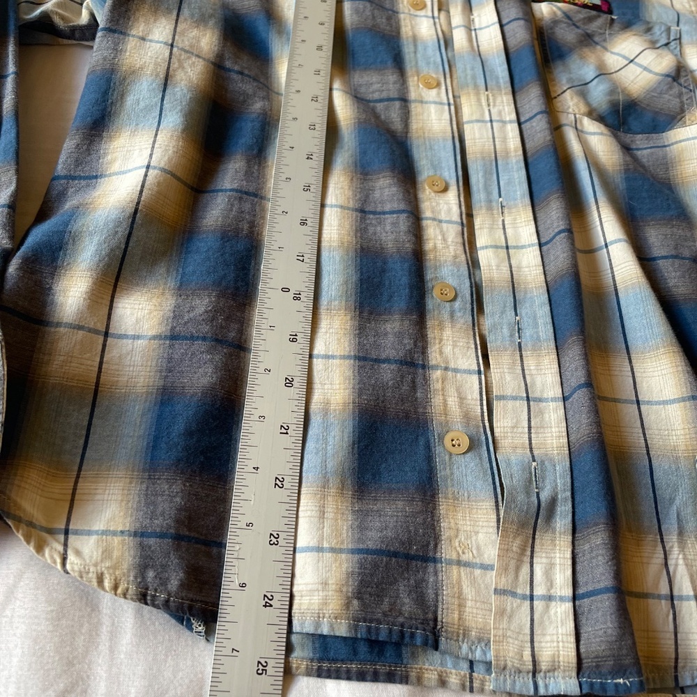 Diesel Blue and Cream Plaid Shirt - Picture 7 of 7